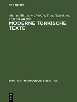 cover image of Moderne türkische Texte